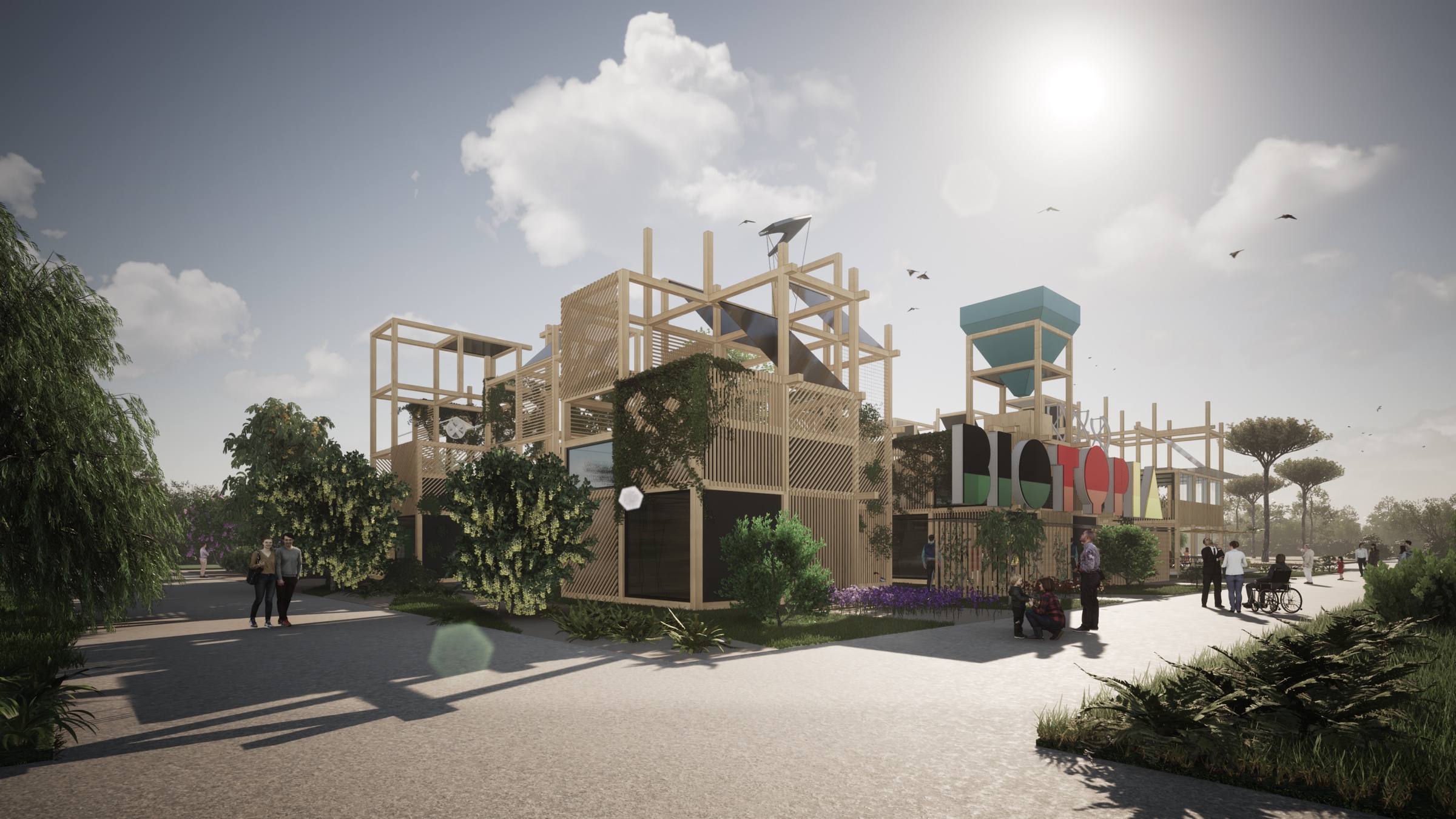 3D visualisation of the German Garden BIOTOPIA for the Floriade in Almere.